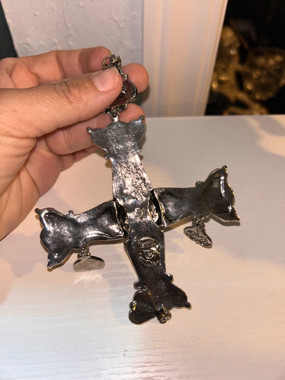HOLLYCRAFT TAMMEY JEWELS CROSS NECKLACE - Picture 5 of 5